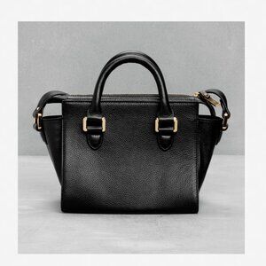 NWT & Other Stories PT08C Black Leather Shoulder Bag Tote